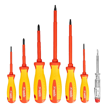Изображение товара Набор диэлектрических отверток Matrix 13355 7 шт для электрика безопасное использование