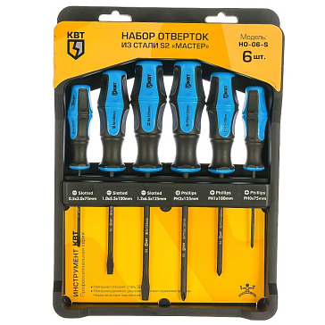 Изображение товара Набор отверток КВТ Мастер 78622 НО-06-С универсальный профессиональный