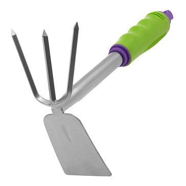 Изображение товара Мотыжка комбинированная 3-зубая Palisad 630088, 85 х 190 х 275 мм, стальная, обрез. рукоятка