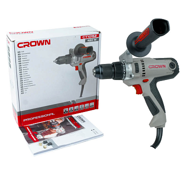 Изображение товара Сетевой шуруповерт Crown CT10152 с мощностью 420 Вт и 80 Нм крутящего момента