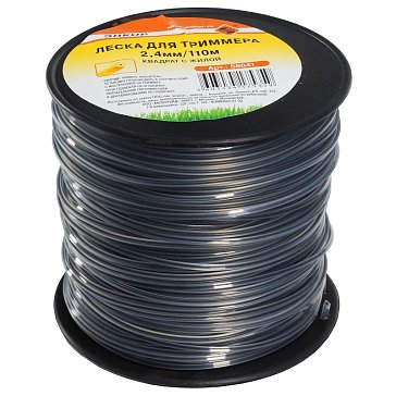 Изображение товара Леска для триммера Энкор 56041, Ø 2.4 мм 110м квадрат с жилой 