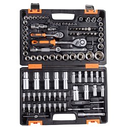 Набор инструментов Вихрь 73/6/7/8, 1/2", 1/4", CrV, в кейсе 108 предметов