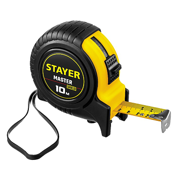 Изображение товара Рулетка Stayer Master 34025-10 10 метров ширина 25 мм автоматическое возвращение
