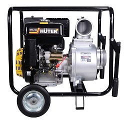 Бензиновая мотопомпа для грязной воды Huter MPD-100, 70/11/6 (производительность 1800 л/мин, высота 32 м, глубина всасывания 8 м)