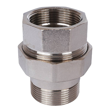 Изображение товара Американка Stout SFT-0045-000112 ВН, 1”1/2, никелированное, уплотнение под гайкой по плоскости