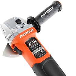 Сетевая УШМ Patriot AG 126 (макс вращение круга 11000 оборотов/мин, вес инструмент 2.5 кг, бытовая)