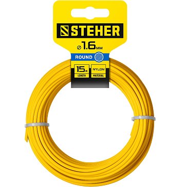 Изображение товара Леска для триммера Steher 75001-1.6 круг, 1.6 мм, 15 м