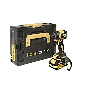 Изображение товара Аккумуляторный ударный винтоверт Hanskonner 1BatterySystem HCD20280BLC