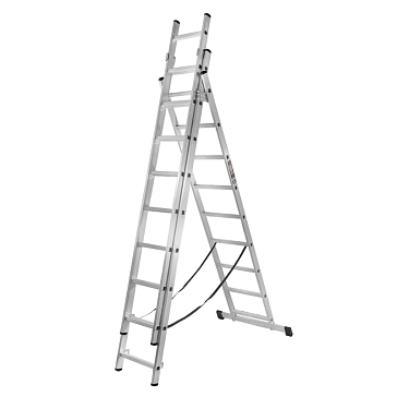 Изображение товара Лестница алюминиевая трёхсекционная Вихрь ЛА 73/5/1/16 3х9