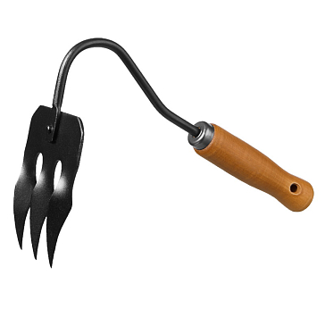 Изображение товара Грабли-рыхлитель Grinda ProLine 421514 3-зубых сталь и дерево