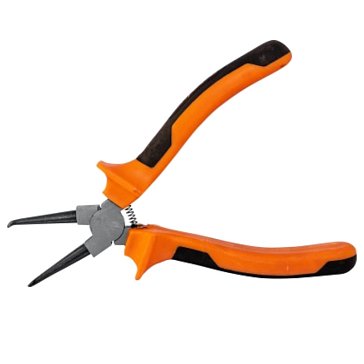 Изображение товара Щипцы загнутые для стопорных колец Ombra 440207 055194, 90°, с двухкомпонентными рукоятками, сжим, 180 мм, 5-32 мм