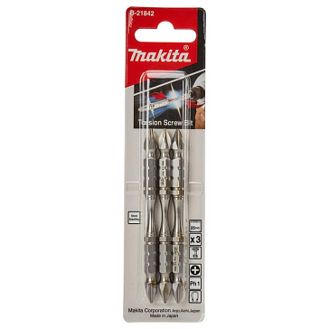 Изображение товара Насадка двусторонняя Makita Silver Torsion PH1, 85 мм, E-form (MZ), 3 шт. B-21842