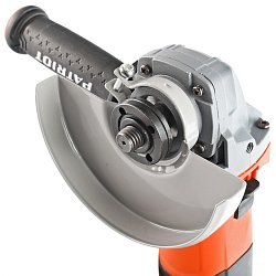 Сетевая УШМ Patriot AG 126 (макс вращение круга 11000 оборотов/мин, вес инструмент 2.5 кг, бытовая)