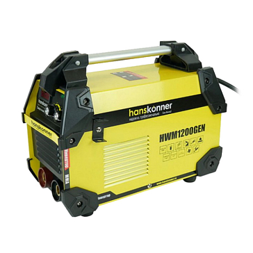 Изображение товара Сварочный инвертор Hanskonner HWM1200GEN (20-200А, ПВ-80%, напряжение 160-250В, работа от генератора)