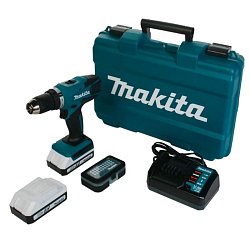 Аккумуляторная дрель-шуруповерт Makita DF457DWEX8 (набор бит из 31 предмета, 2 АКБ, ЗУ, кейс)
