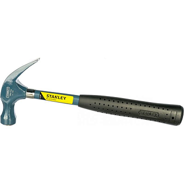 Изображение товара Молоток Stanley Blue Strike 151488 со загнутым гвоздодером, круглая форма бойка