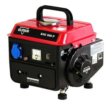 Изображение товара Генератор бензиновый Elitech БЭС 950Р 155673, 2-такт, мак0.95\ном0.65кВт