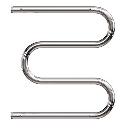 Полотенцесушитель водяной Point PN38555P 500x500 М-образный (1") с полкой, хром