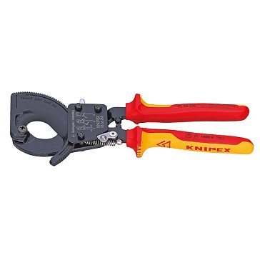 Изображение товара Кабелерез с трещоткой Knipex KN-9536250, VDE, Ø 32 мм (240 мм², MCM 500), длина 250 мм
