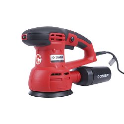 Орбитально-шлифовальная машина по дереву Зубр ЗОШМ-450-125 (работа с пылесосом, вес 2 кг)