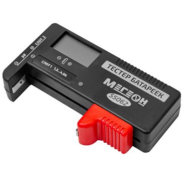 Изображение товара Тестер батареек и аккумуляторов Мегеон 55062 цифровой компактный