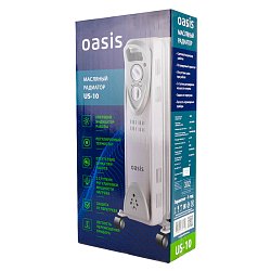 Масляный радиатор Oasis US-10 (5 секций, терморегулятор, 3 режима обогрева)
