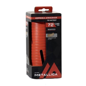 Изображение товара Коронка Metallica Ultra 902233, алмазная, сегментная, удлин., 72x150 мм, М16, без хвостовика, по бетону