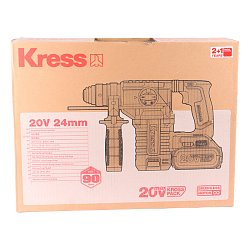 Перфоратор аккумуляторный Kress KU388, бесщеточный, 20В, 4Ач х2, кейс