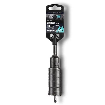 Изображение товара Коронка Metallica Optima 907122, тв. спл., SDS-plus, 35x160/100 мм, h=50мм, М22,0х2,0 мм, с адаптером 