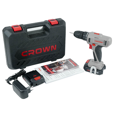 Изображение товара Аккумуляторный шуруповерт Crown CT21055L-1.5 BMC (max крутящий момент 19 нм, быстрозажимной тип патрона)