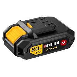 Дрель-шуруповерт бесщеточная Steher CDB-200-1 V1, 20 В, 45 Нм, 1 АКБ (2 Ач), кейс