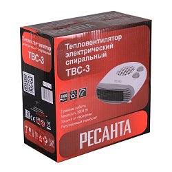 Плоский тепловентилятор Ресанта ТВС-3 67/2/12, с терморегулятором
