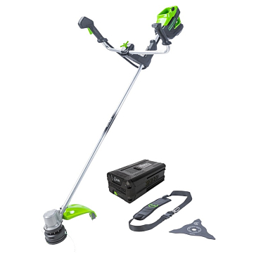 Изображение товара Аккумуляторный триммер Greenworks GD82BCBk5 с батареей 5 Ач