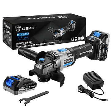 Изображение товара УШМ бесщеточная Deko DKAG20 063-4027 20В 2 аккумулятора