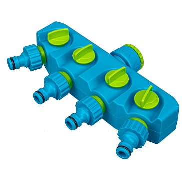 Изображение товара Разветвитель четырёхканальный Palisad LUXE 65787 внутренней резьбой 3/4"-1"