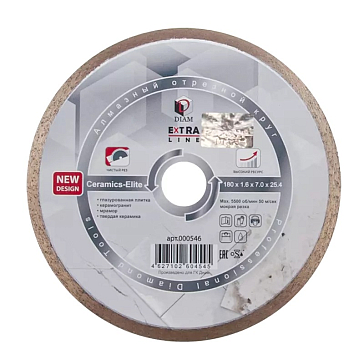 Изображение товара Алмазный диск Diam Extra Line Ceramics-Elite 180x1.6x7.0x25.4 мм для керамогранита и камня