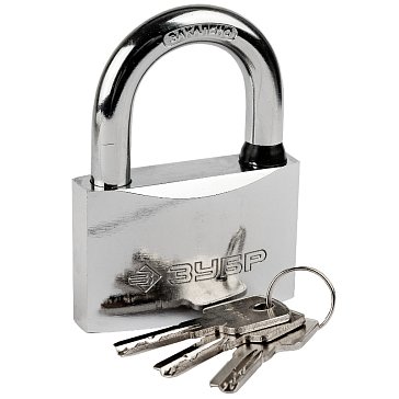 Изображение товара Замок Зубр "ЭКСПЕРТ" 37227-70 навесной, стальной корпус, классическая форма, закаленная дужка, 70мм 