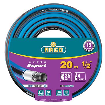 Изображение товара Поливочный армированный шланг Raco EXPERT 1/2, 20 метров, Германия