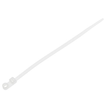 Изображение товара Хомут-стяжка Starfix SM-29256-100, с монтажным отверстием, 7.6х400 мм, белый (100 шт в уп.)  