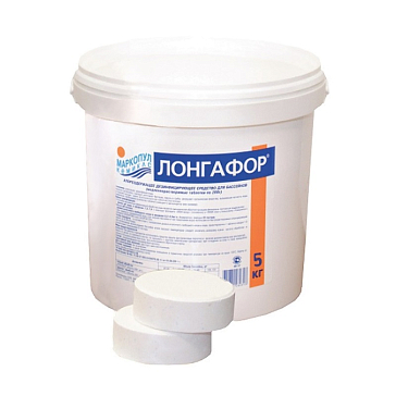 Изображение товара Средство для бассейна Маркопул Кемиклс Лонгафор ХИМ27 (дезинфекция, 5 кг)