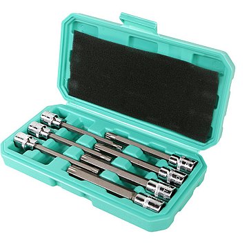 Изображение товара Набор головок Sturm 1045-18-T7-110, TORX 3/8",  110мм,  T25-60,  7шт,  пластиковый кейс,  СrV