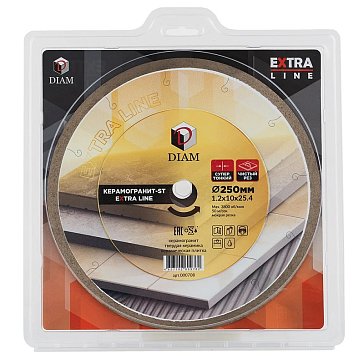Изображение товара Алмазный отрезной диск Diam Graphite Extra Line для керамогранита 250mm