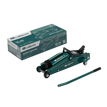 Изображение товара Домкрат гидравлический подкатной Сибртех 50838 3 тонны высота 135-400 мм