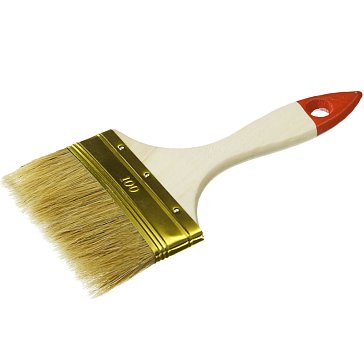 Изображение товара Кисть плоская Зубр УНИВЕРСАЛ-ОПТИМА 01099-100_z01 100 мм светлая щетина