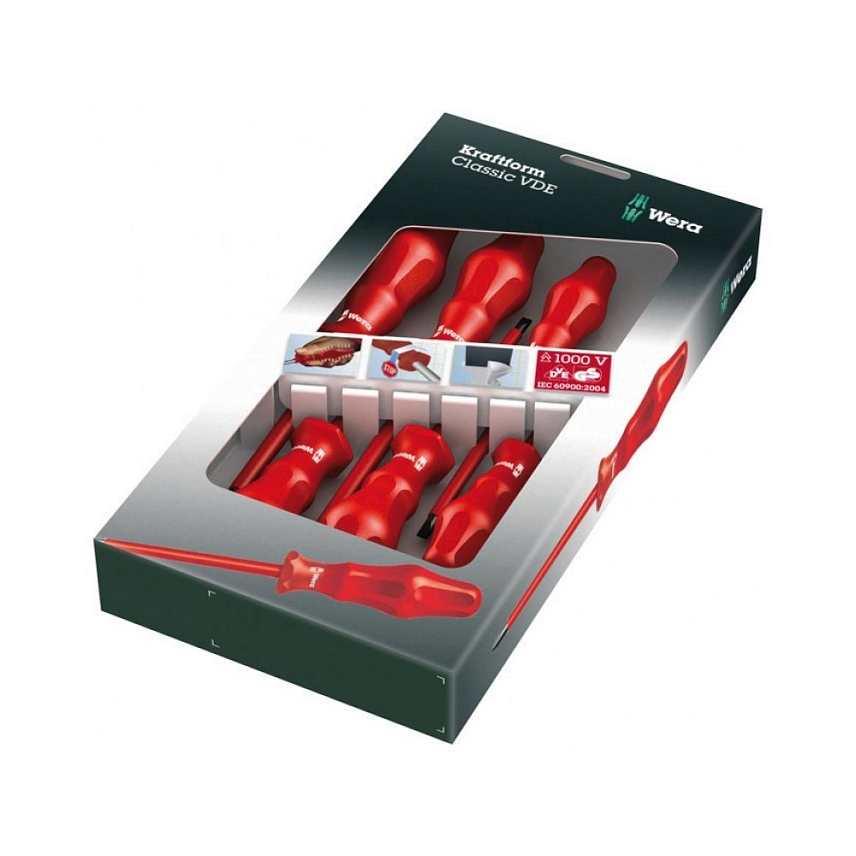 Набор отверток Wera 1760 i/6, Kraftform Classic VDE, 6 предметов, WE-031282 в Муроме