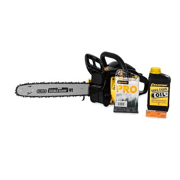 Изображение товара Бензопила Champion 240-16"-3/8-1.3-56, масло для цепи, свеча зажигания, цепь в подарок