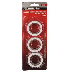 Изолента Matrix 19мм*10м белая 88856