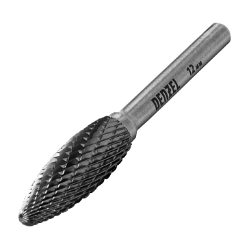 Изображение товара Борфреза по металлу Denzel 72063 твердосплавная эллипсообразная диаметр 12 мм