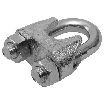 Изображение товара Зажим троса Зубр Профессионал 4-304415-06, DIN 741, (оцинкованный, 6мм, 80 шт)