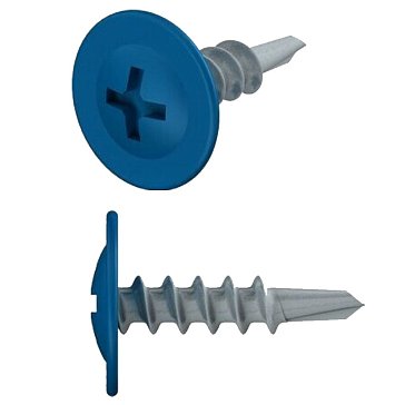 Изображение товара Саморез Starfix SM-98321-12000, 4.2х19 мм с прессшайбой, цинк, со сверлом, RAL 5005 (12000 шт в коробе) 